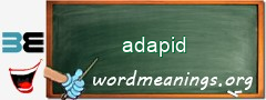 WordMeaning blackboard for adapid